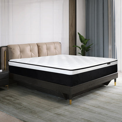 Matelas hybride à mémoire de forme moyenne, 12 pouces, livré dans une boîte