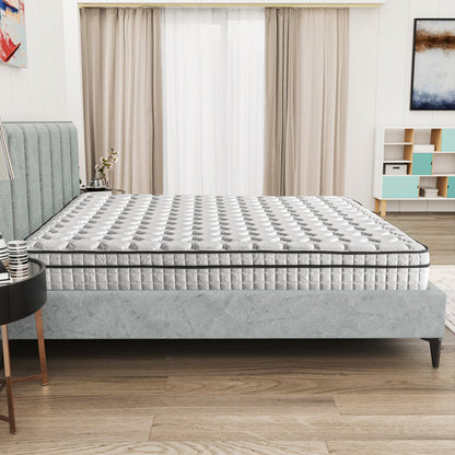 Assemblé aux États-Unis - Matelas hybride 12 Diamond avec ressorts ensachés et mousse à mémoire de forme au gel rafraîchissant