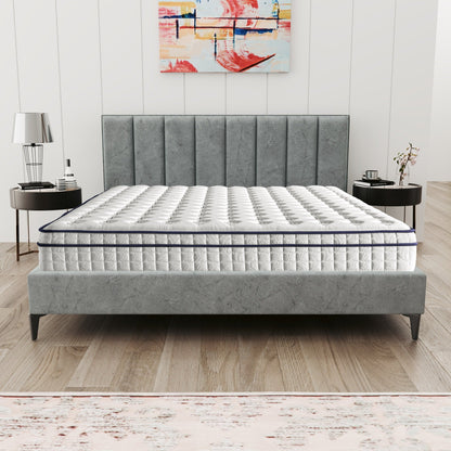 Assemblé aux États-Unis - Matelas hybride 12 Diamond avec ressorts ensachés et mousse à mémoire de forme au gel rafraîchissant