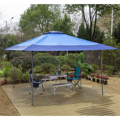 Caravane de jardin gonflable renforcée de 3,96 m x 3,96 m (13' x 13') avec élégant rideau d'angle - 13x13ft