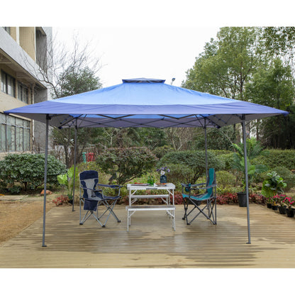 Caravane de jardin gonflable renforcée de 3,96 m x 3,96 m (13' x 13') avec élégant rideau d'angle - 13x13ft