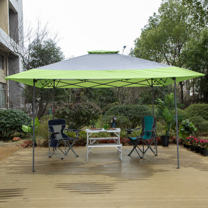 Caravane de jardin gonflable renforcée de 3,96 m x 3,96 m (13' x 13') avec élégant rideau d'angle - 13x13ft