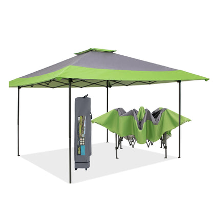 Caravane de jardin gonflable renforcée de 3,96 m x 3,96 m (13' x 13') avec élégant rideau d'angle - 13x13ft