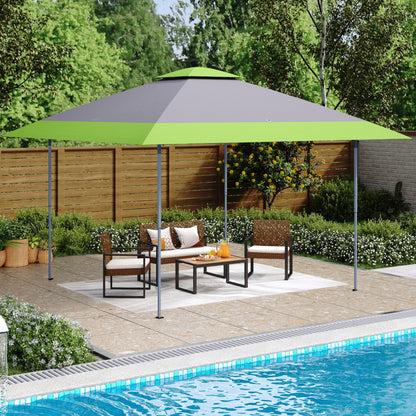Caravane de jardin gonflable renforcée de 3,96 m x 3,96 m (13' x 13') avec élégant rideau d'angle - 13x13ft