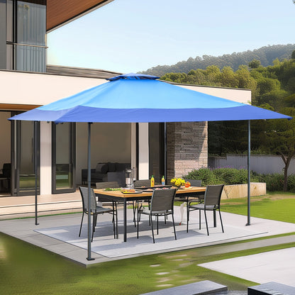 Caravane de jardin gonflable renforcée de 3,96 m x 3,96 m (13' x 13') avec élégant rideau d'angle - 13x13ft
