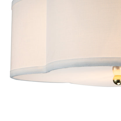 Applique murale encastrable à 2 lumières avec diffuseur en acrylique, couleur lin blanc