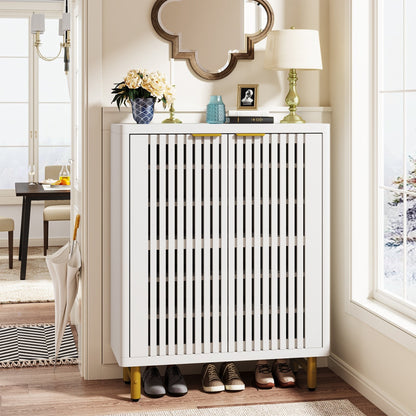 Meuble à chaussures avec porte pour entrée et salon, capacité de 24 paires