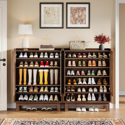 Meuble à chaussures avec porte pour entrée et salon, capacité de 24 paires