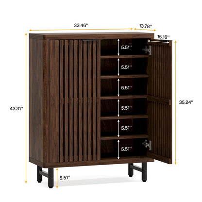 Meuble à chaussures avec porte pour entrée et salon, capacité de 24 paires