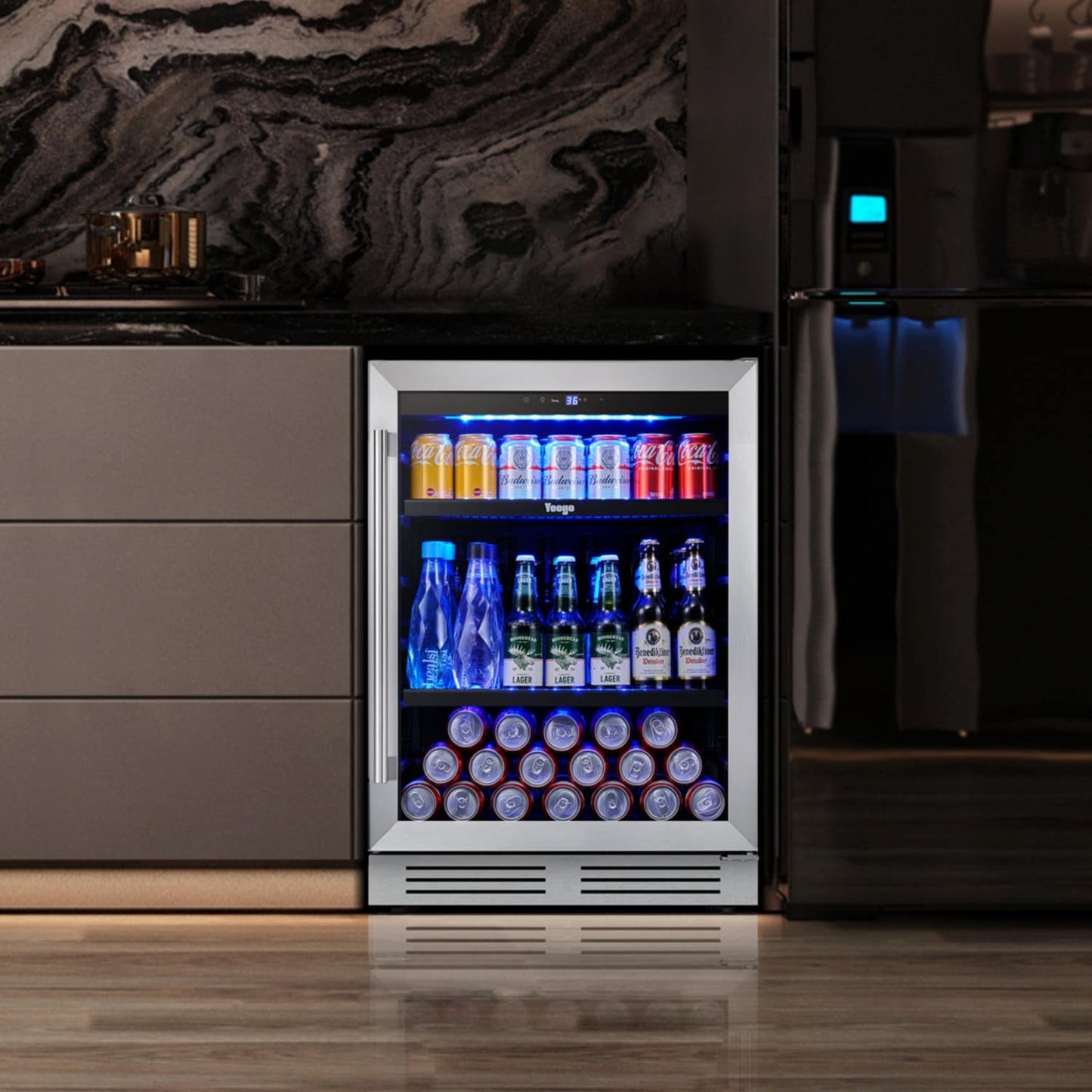 Réfrigérateur à boissons de 24 pouces, capacité de 140 canettes, pour sodas, vins et autres boissons - 24 pouces