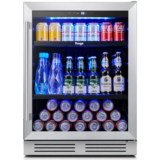 Réfrigérateur à boissons de 24 pouces, capacité de 140 canettes, pour sodas, vins et autres boissons - 24 pouces
