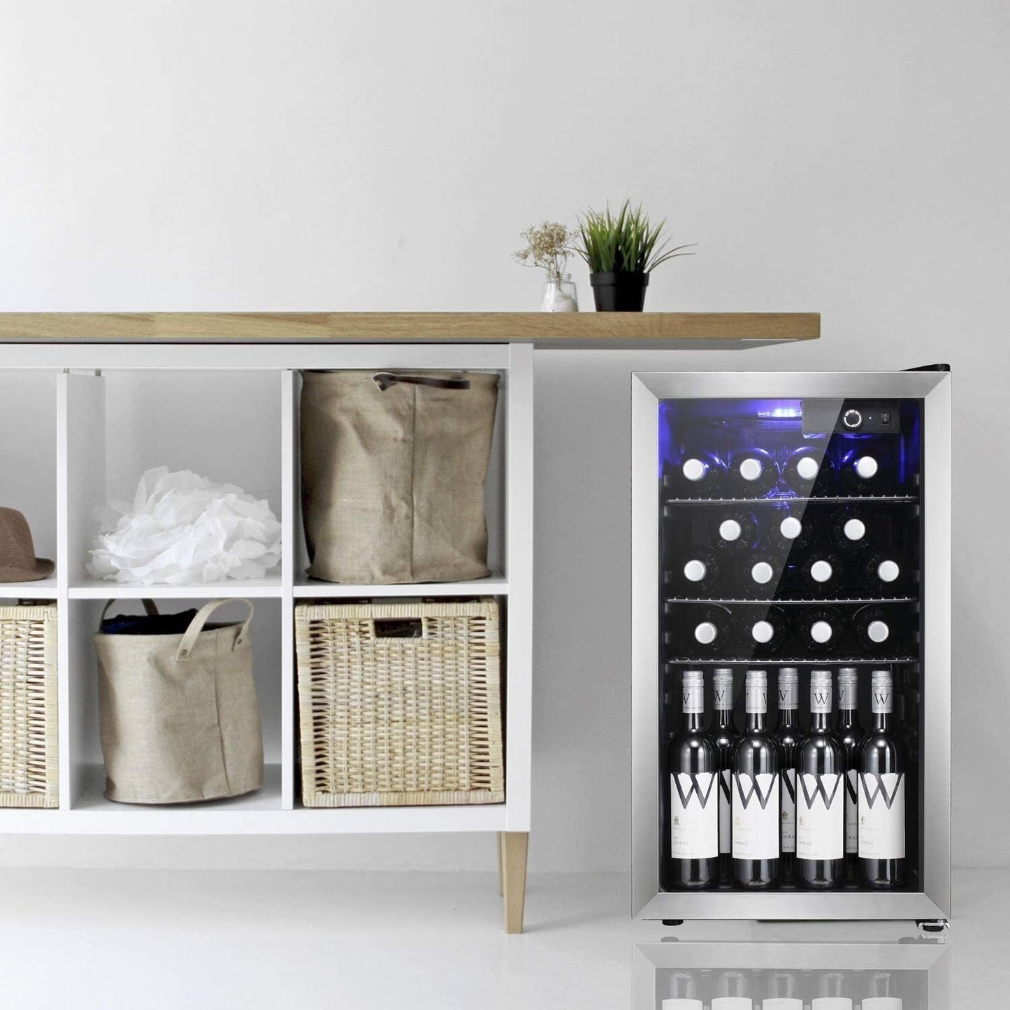 Cave à vin/réfrigérateur à boissons/mini-réfrigérateur pour 26 bouteilles - 44,5 x 49 x 79 cm (17,52*19,29*31,18 pouces)