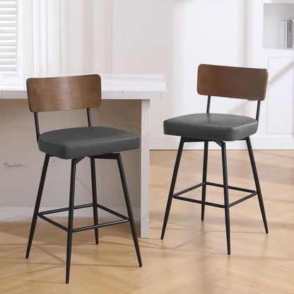 Tabourets de bar/compteur pivotants à revêtement en simili cuir - Lot de 2/3/4