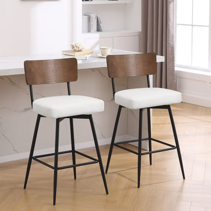 Tabourets de bar/compteur pivotants à revêtement en simili cuir - Lot de 2/3/4