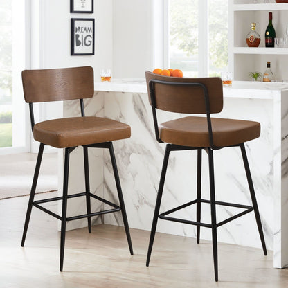 Tabourets de bar/compteur pivotants à revêtement en simili cuir - Lot de 2/3/4