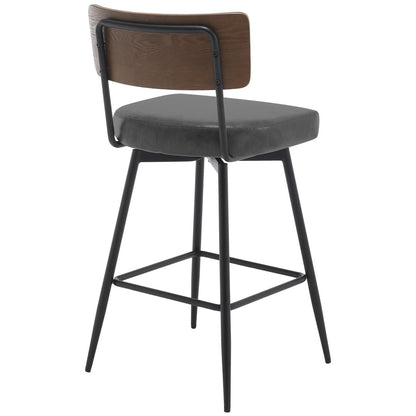 Tabourets de bar/compteur pivotants à revêtement en simili cuir - Lot de 2/3/4