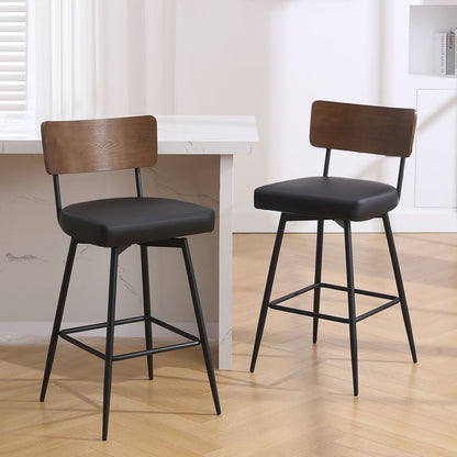 Tabourets de bar/compteur pivotants à revêtement en simili cuir - Lot de 2/3/4
