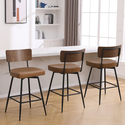 Tabourets de bar/compteur pivotants à revêtement en simili cuir - Lot de 2/3/4
