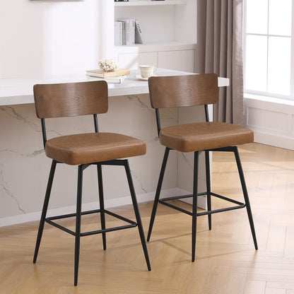 Tabourets de bar/compteur pivotants à revêtement en simili cuir - Lot de 2/3/4