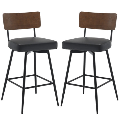 Tabourets de bar/compteur pivotants à revêtement en simili cuir - Lot de 2/3/4