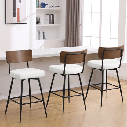 Tabourets de bar/compteur pivotants à revêtement en simili cuir - Lot de 2/3/4