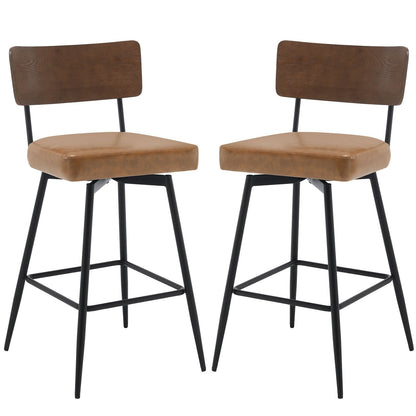 Tabourets de bar/compteur pivotants à revêtement en simili cuir - Lot de 2/3/4