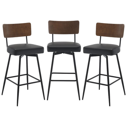 Tabourets de bar/compteur pivotants à revêtement en simili cuir - Lot de 2/3/4