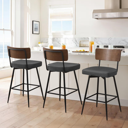 Tabourets de bar/compteur pivotants à revêtement en simili cuir - Lot de 2/3/4