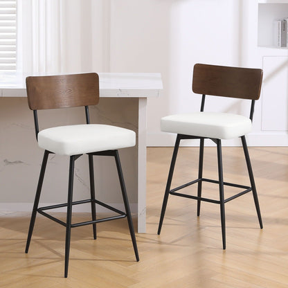 Tabourets de bar/compteur pivotants à revêtement en simili cuir - Lot de 2/3/4