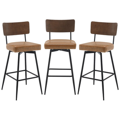 Tabourets de bar/compteur pivotants à revêtement en simili cuir - Lot de 2/3/4