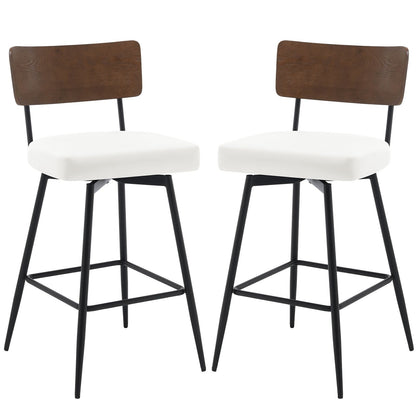 Tabourets de bar/compteur pivotants à revêtement en simili cuir - Lot de 2/3/4