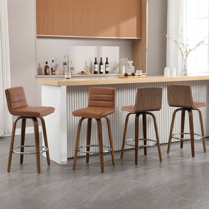 Tabourets de bar/comptoir pivotants en simili cuir 26/29, lot de 2/3