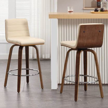 Tabourets de bar/comptoir pivotants en simili cuir 26/29, lot de 2/3