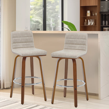 Tabourets de bar/comptoir pivotants en simili cuir 26/29, lot de 2/3