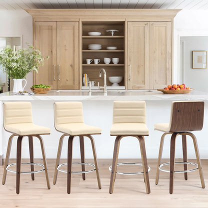 Tabourets de bar/comptoir pivotants en simili cuir 26/29, lot de 2/3