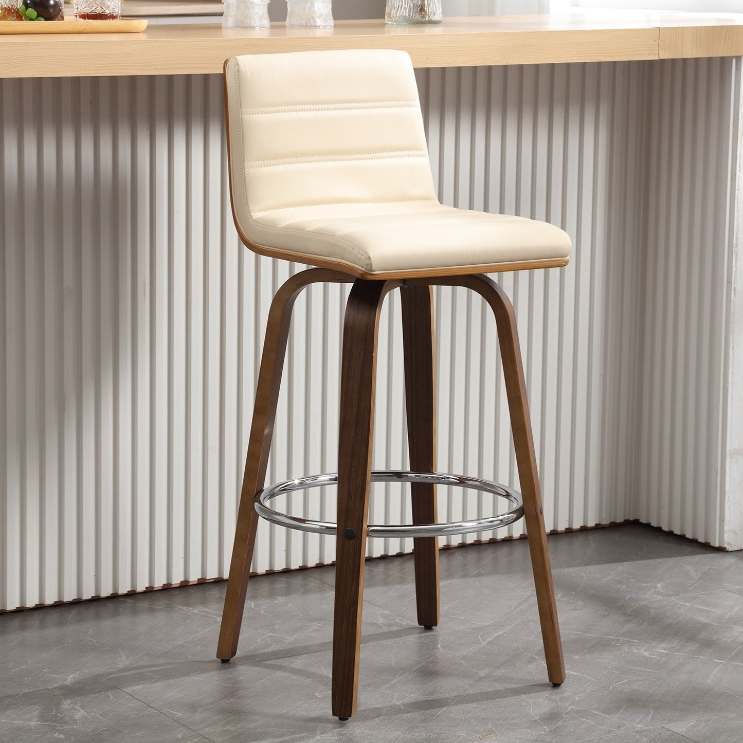 Tabourets de bar/comptoir pivotants en simili cuir 26/29, lot de 2/3