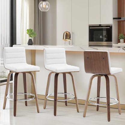 Tabourets de bar/comptoir pivotants en simili cuir 26/29, lot de 2/3