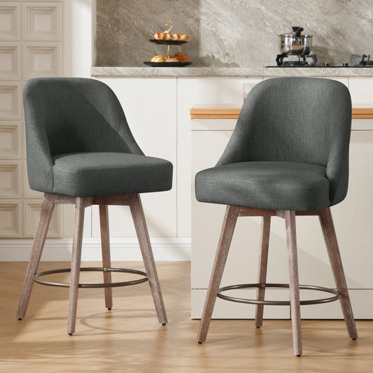 Tabouret de bar pivotant à hauteur de comptoir, 26 pouces, tabourets de comptoir rembourrés - 39,37 (H) x 22,44 (P) x 21,65 (L)