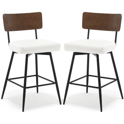 Tabourets de bar/compteur pivotants à revêtement en simili cuir - Lot de 2/3/4