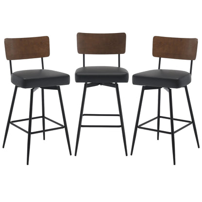 Tabourets de bar/compteur pivotants à revêtement en simili cuir - Lot de 2/3/4