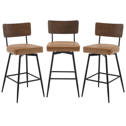 Tabourets de bar/compteur pivotants à revêtement en simili cuir - Lot de 2/3/4