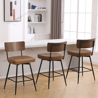 Tabourets de bar/compteur pivotants à revêtement en simili cuir - Lot de 2/3/4