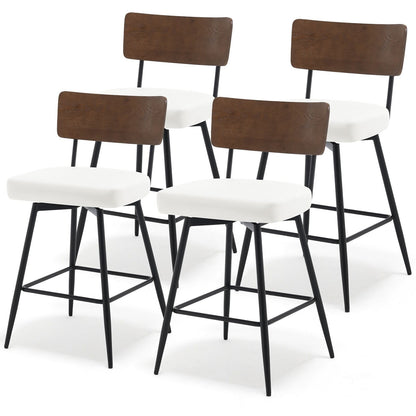 Tabourets de bar/compteur pivotants à revêtement en simili cuir - Lot de 2/3/4