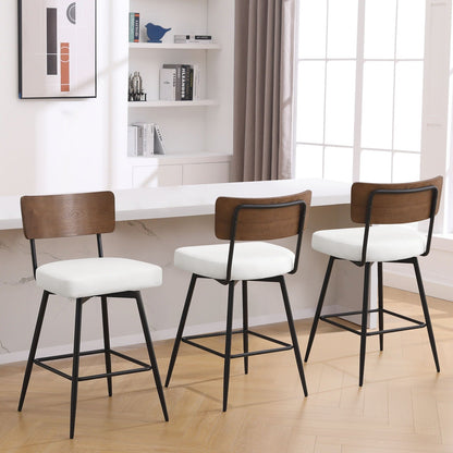 Tabourets de bar/compteur pivotants à revêtement en simili cuir - Lot de 2/3/4