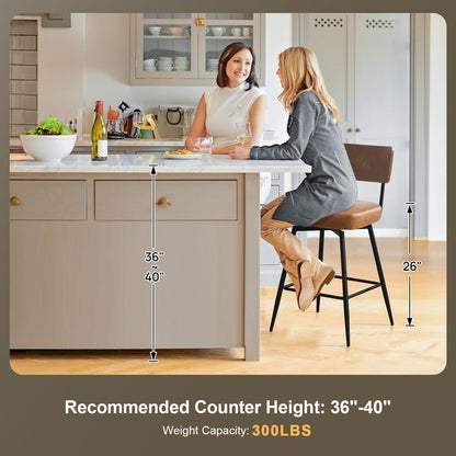 Tabourets de bar/compteur pivotants à revêtement en simili cuir - Lot de 2/3/4