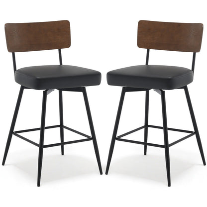 Tabourets de bar/compteur pivotants à revêtement en simili cuir - Lot de 2/3/4