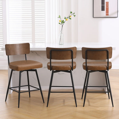 Tabourets de bar/compteur pivotants à revêtement en simili cuir - Lot de 2/3/4