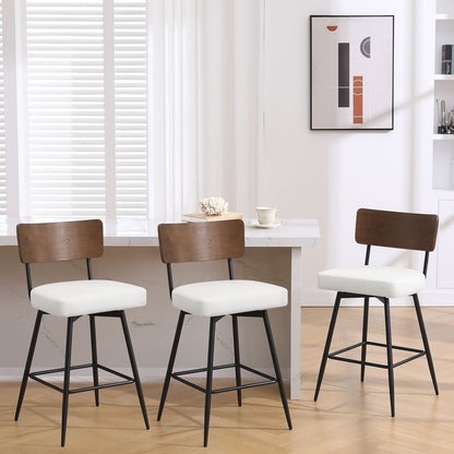 Tabourets de bar/compteur pivotants à revêtement en simili cuir - Lot de 2/3/4