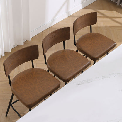 Tabourets de bar/compteur pivotants à revêtement en simili cuir - Lot de 2/3/4