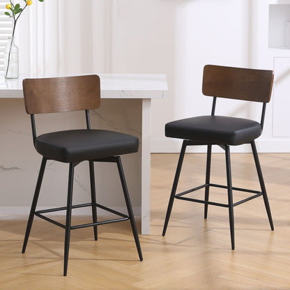 Tabourets de bar/compteur pivotants à revêtement en simili cuir - Lot de 2/3/4